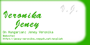 veronika jeney business card